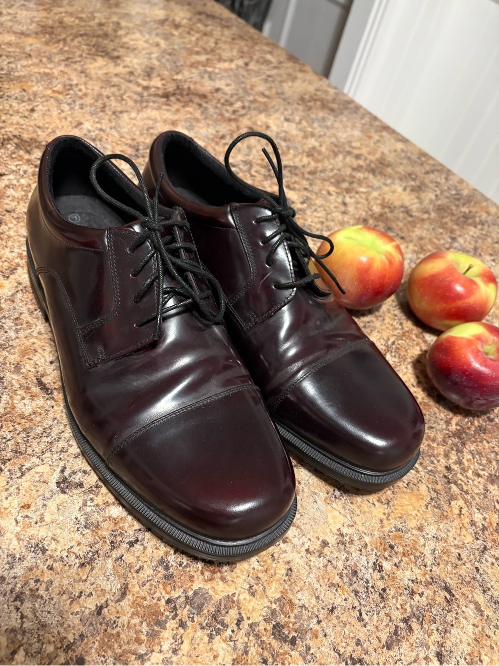 Rockport /Adidas Men's Burgundy Cap-Toe Oxfords